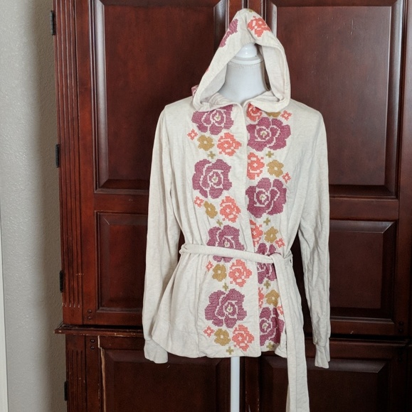 Saturday-sunday Anthro. embroidered cardigan M - Picture 1 of 6